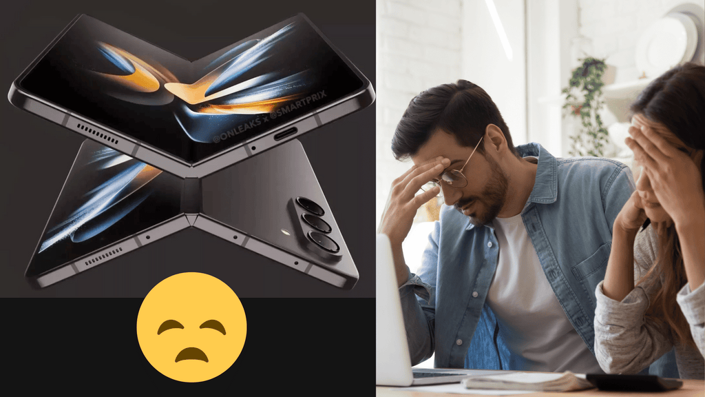 a picture shows people are disappointed by the samsung galaxy z fold 5 
