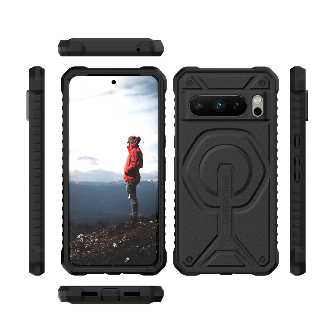 Pixel 8 Pro Case - Military Grade Protection - MagSafe Compatible - with Belt Clip Holster & Tempered Glass Screen Protector