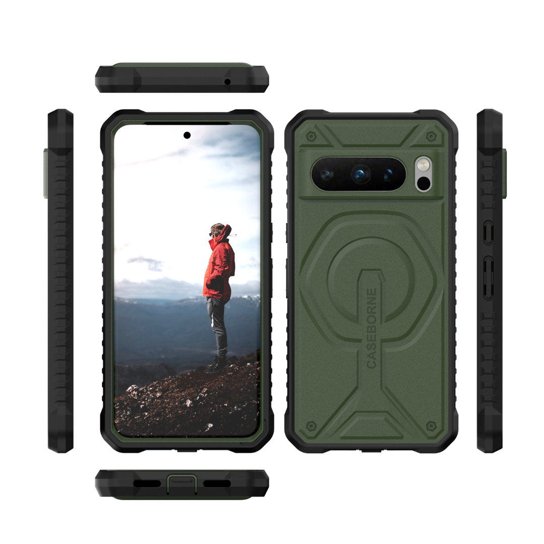 Pixel 8 Pro Case - Military Grade Protection - MagSafe Compatible - with Belt Clip Holster & Tempered Glass Screen Protector