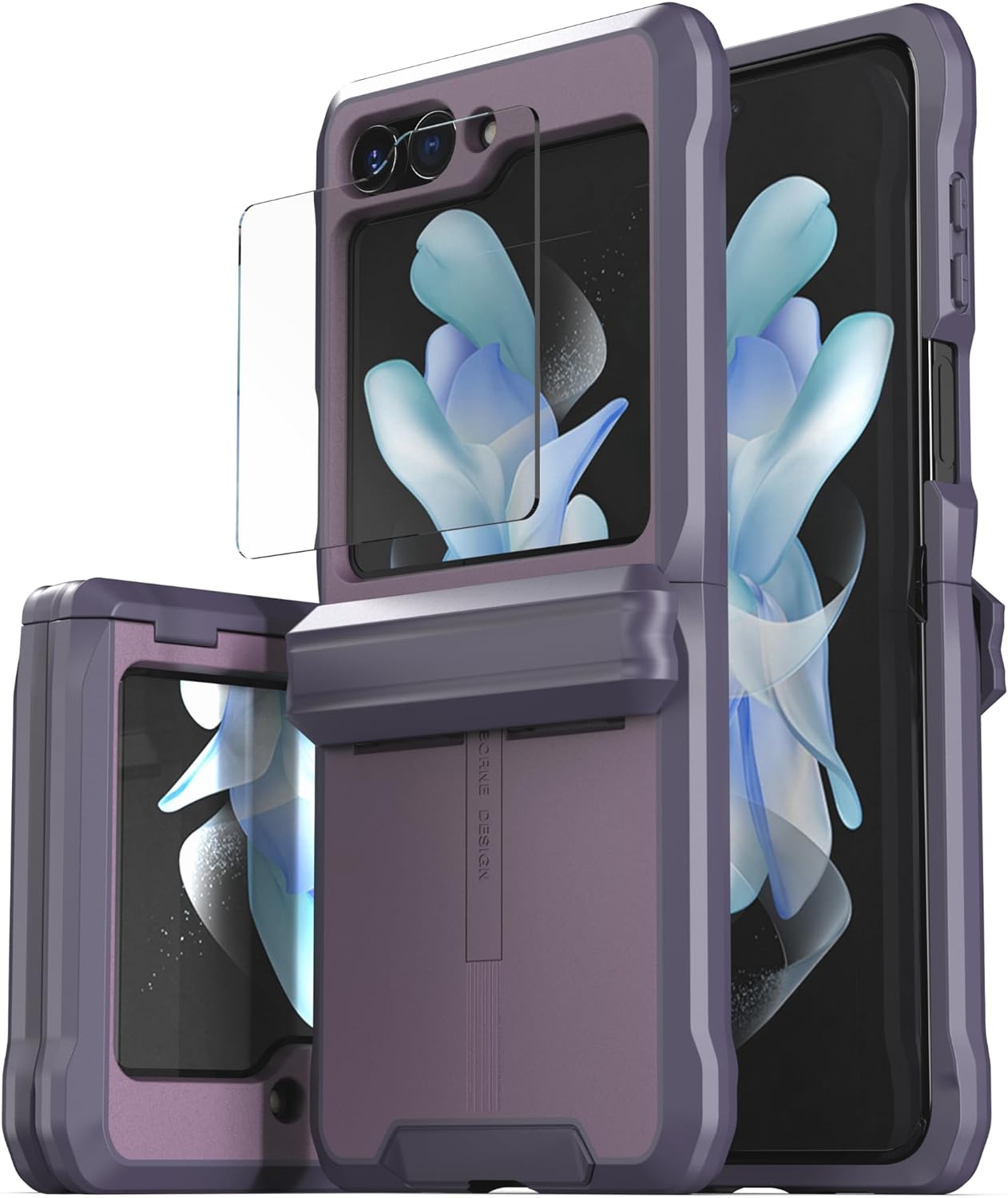 Galaxy Z Flip 5 Case - Military Grade with Hinge Protection & Tempered Glass Screen Protector
