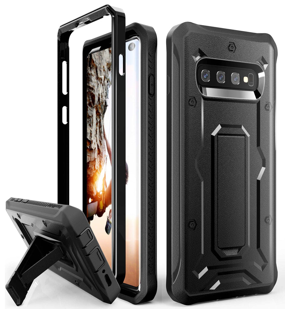 Galaxy S10 Case - Military Grade - ArmadilloTek Series - Black - caseborne