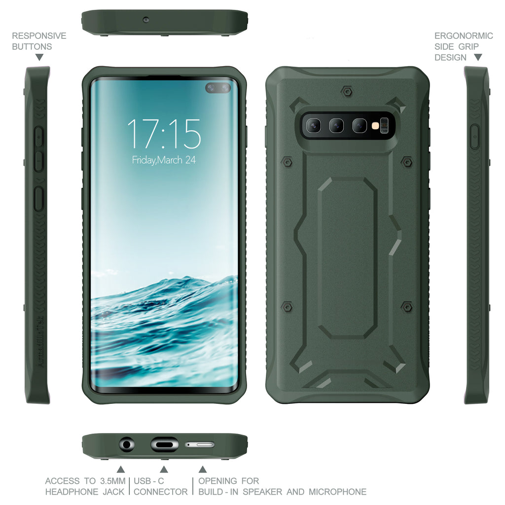 Urban Ranger Series Galaxy S10+ Plus Case -Dark Green - caseborne