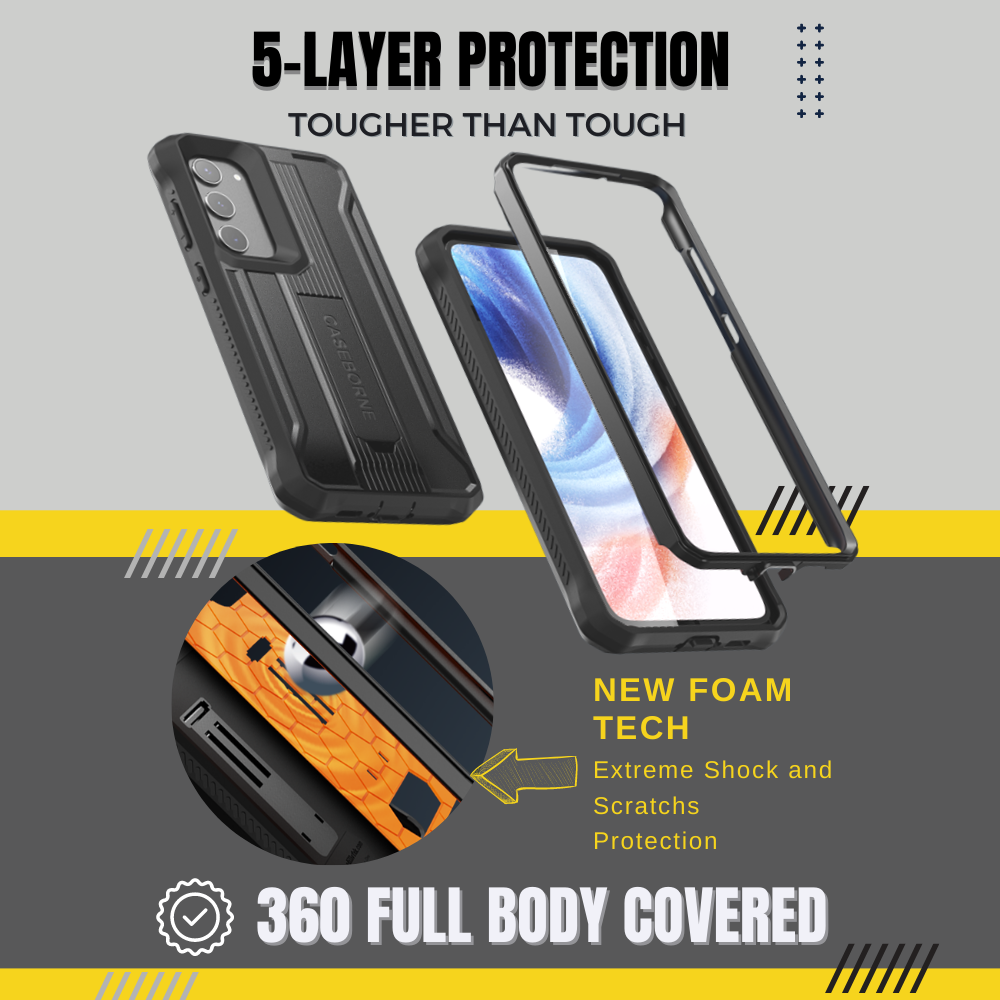 Galaxy S23 Case - V Series - Heavy Duty 21 Feet Drop Protection - caseborne