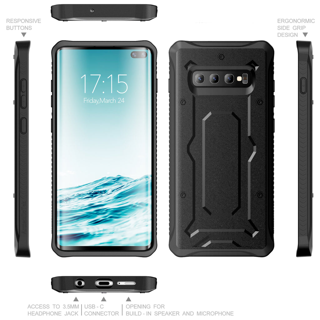Urban Ranger Series Galaxy S10+ Plus Case - Black - caseborne