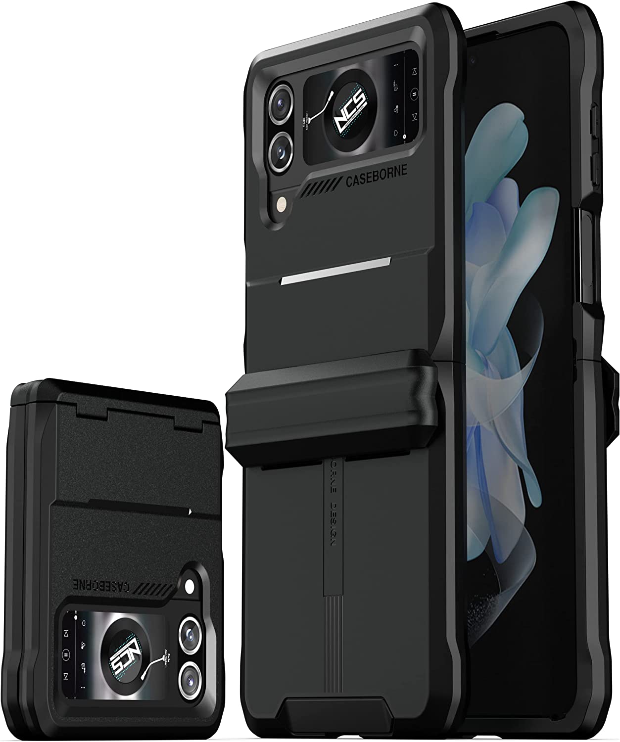 Bcov Galaxy Z Flip 4 5G Case, Green Octopus Anti