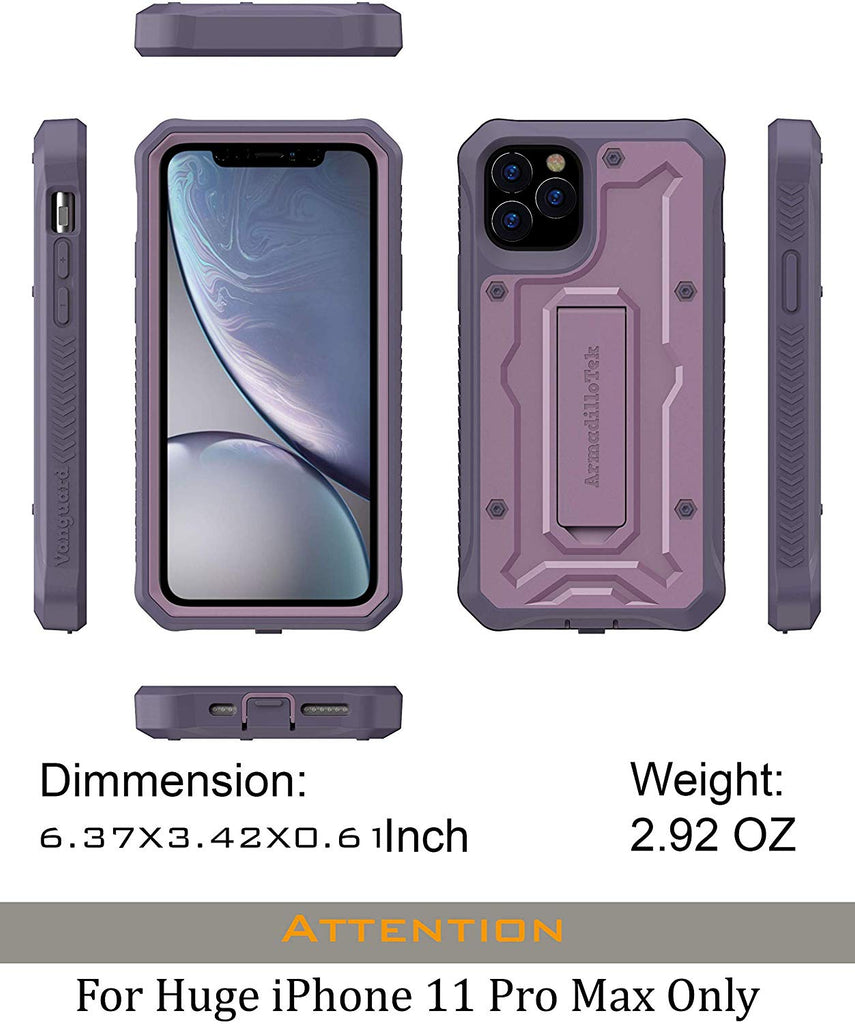 iPhone 11 Pro Max Rugged Case - Military Grade - 21 Feet Drop Proof - Purple - caseborne