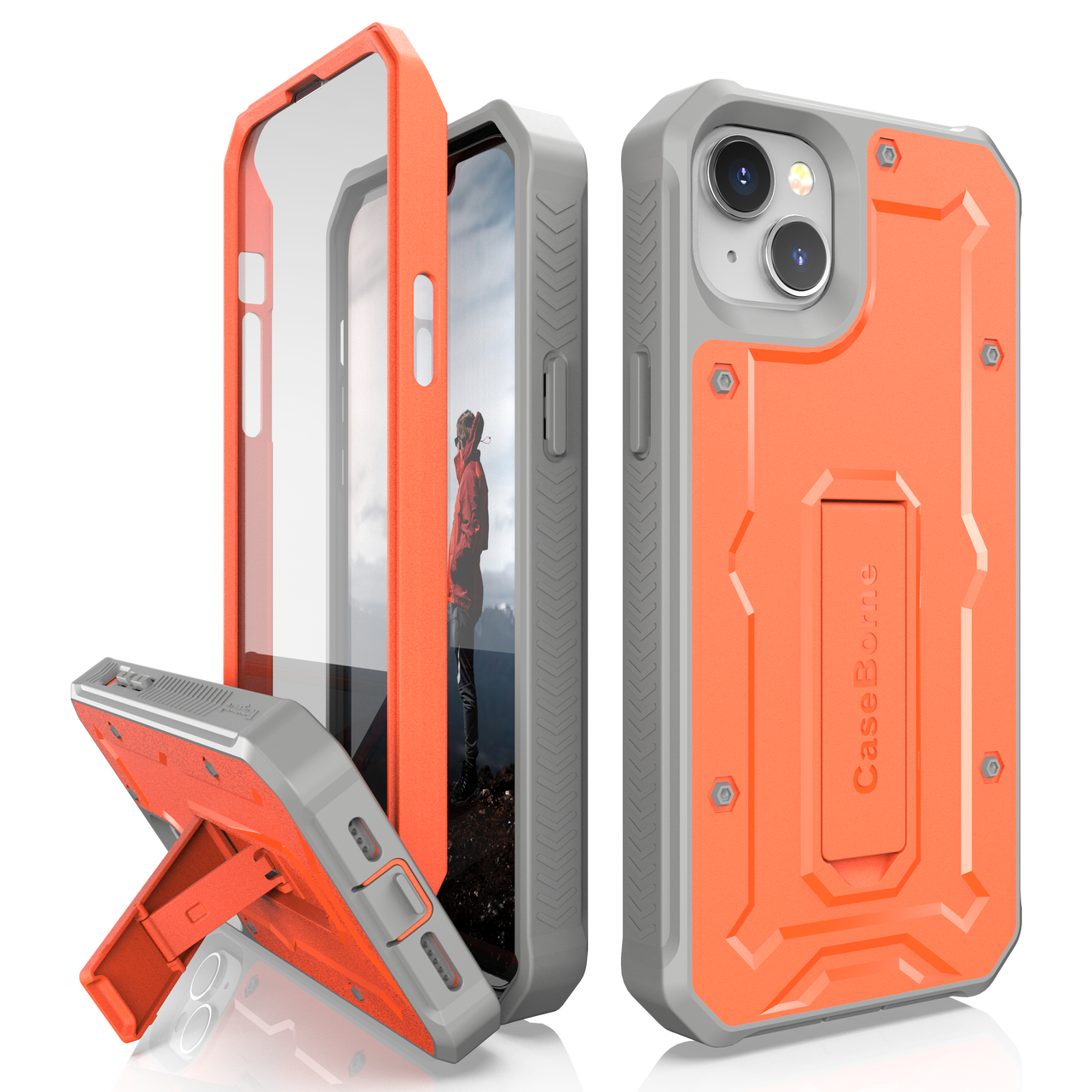 iPhone 14 Plus Rugged Case - Military Grade - 21 Feet Drop Proof - caseborne