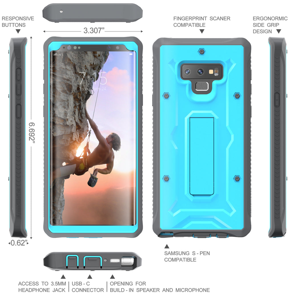 Vanguard Series Galaxy Note 9 Case - Blue - caseborne