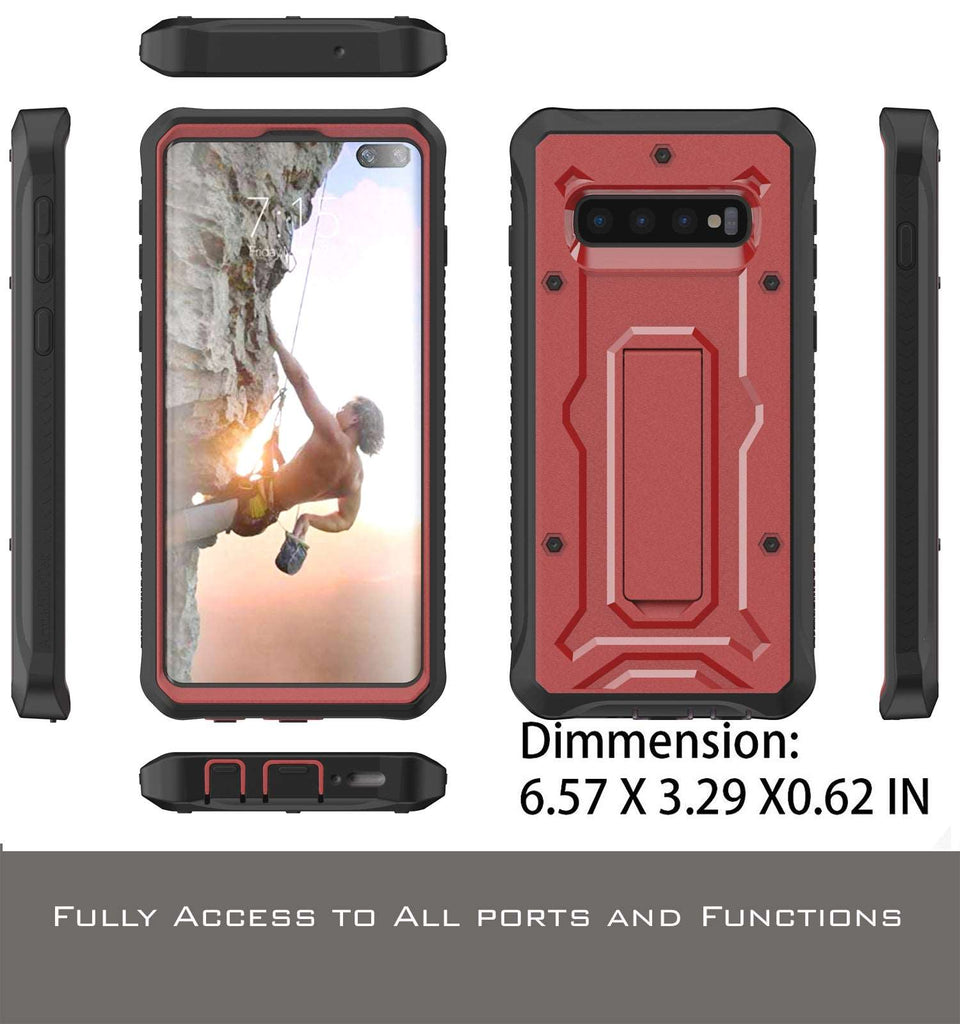 Galaxy S10+Plus Case - Military Grade - ArmadilloTek Serie - Red - caseborne