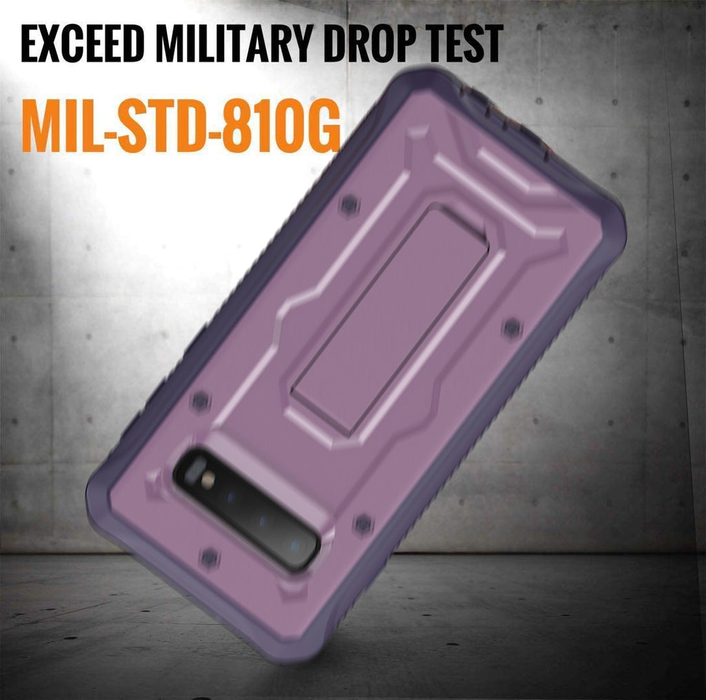 Galaxy S10 Case - Military Grade - ArmadilloTek Series - Purple - caseborne